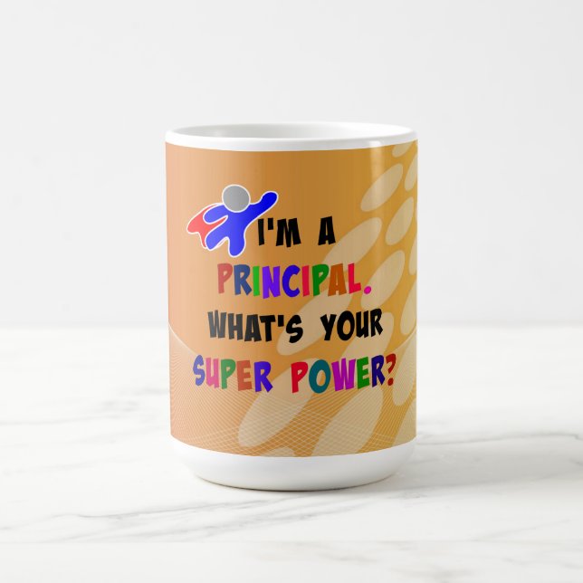 Taza Mágica Humor de superhéroe principal sobre taquilla abstr (Centro)