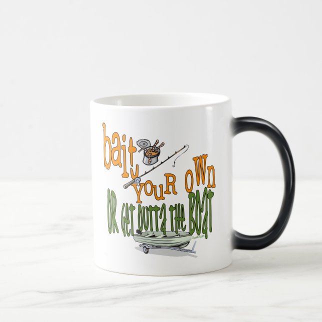 Taza Mágica Humor divertido de pesca de fango de pesca (Derecha)