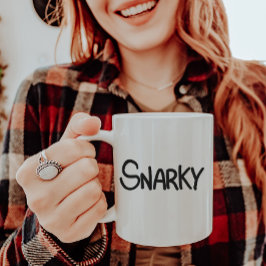 Taza Mágica Humor Snarky Tinta Negra con Letra a Mano