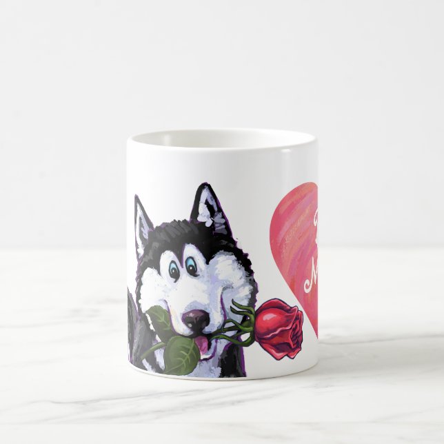 Taza Mágica Husky El día de San Valentín (Centro)
