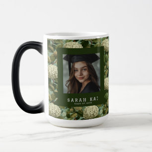 Taza Mágica Hydrangea Negrita Floral Clase Graduada De
