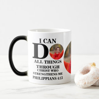 Taza Mágica I can do all things Christian photo Bible verse
