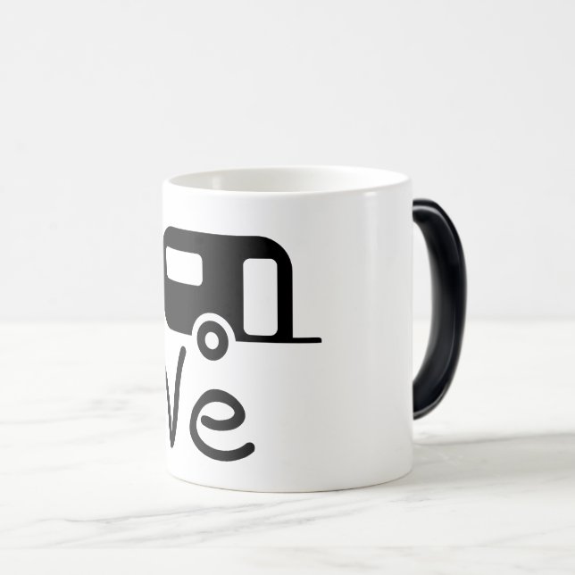 Taza Mágica i love my caravan. Ik hou van kamperen. Vakantie (Anverso derecho)
