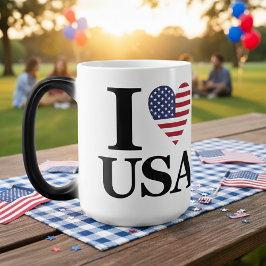 TAZA MÁGICA "I ❤️ USA"
