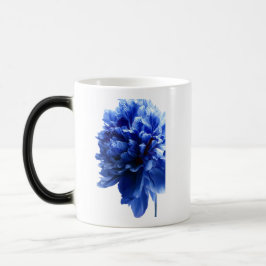 Taza Mágica Ilustración Botánica Floral Azul | Naturaleza Eleg