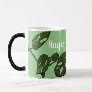 Taza Mágica Ilustración de la planta de queso Monstera Adanosi