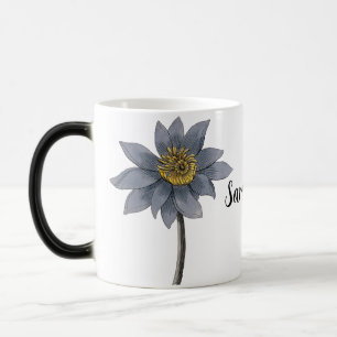 Taza Mágica Ilustracion de loto azul dibujado a mano (PERSONAL