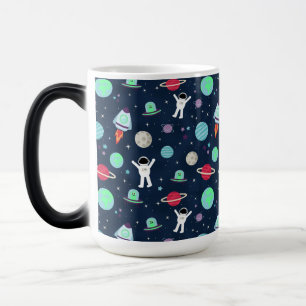 Taza Mágica Ilustración de patrón espacial