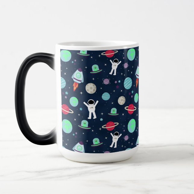 Taza Mágica Ilustración de patrón espacial (Izquierda)