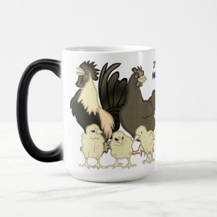 Taza Mágica Ilustracion moderno y colorido de pollo