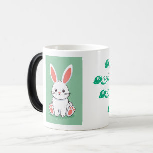 Taza Mágica Imagen del conejo de Pascua blanco