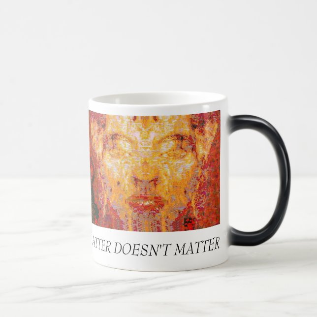 Taza Mágica IMPORTE NO IMPORTA Máscara Fractal en amarillo roj (Derecha)