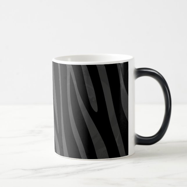 Taza Mágica Impresión de cebra negra y gris (Derecha)