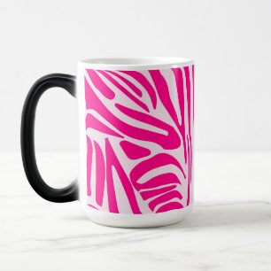 Taza Mágica Impresión de cebra rosa