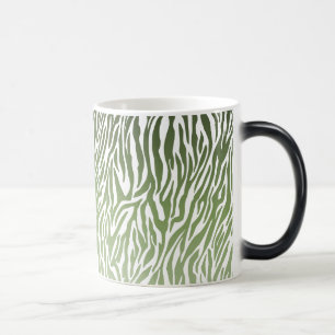 Taza Mágica Impresión de cebra verde salvaje