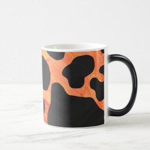 Taza Mágica Impresión en blanco y negro y Naranja