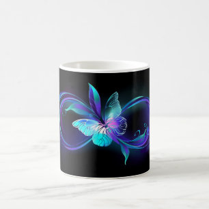 Taza Mágica Infinito brillante con mariposa mágica