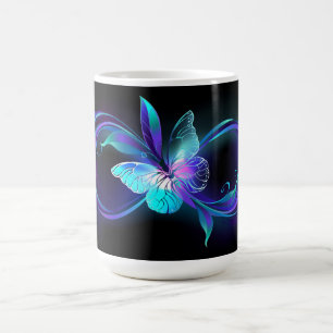 Taza Mágica Infinito brillante con mariposa mágica