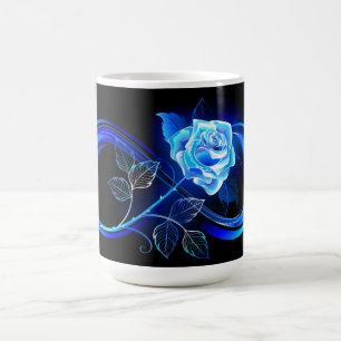 Taza Mágica Infinito brillante con rosa azul
