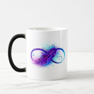 Taza Mágica Infinity with Purple Feather