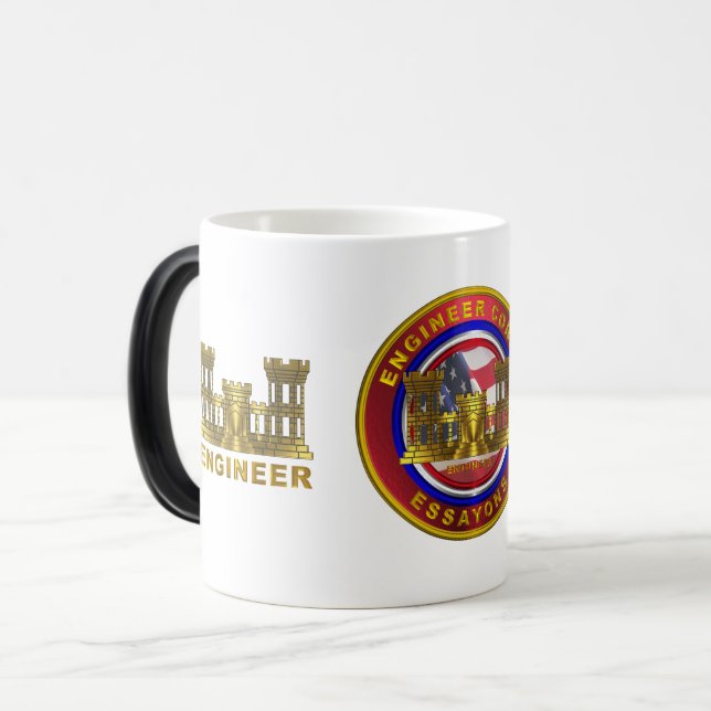 Taza Mágica Ingeniero del Ejército, soldado y veterano   (Anverso izquierdo)