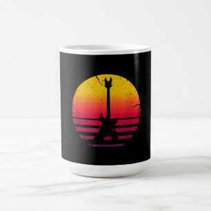 Taza Mágica Instrumento Guitar Sunset Electric Rock Music Love