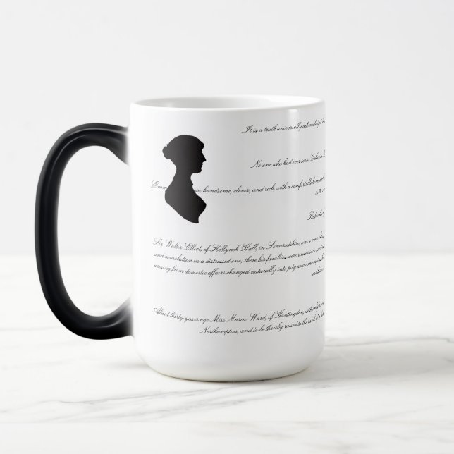Taza Mágica Jane Austen Novels' First LInes (Izquierda)
