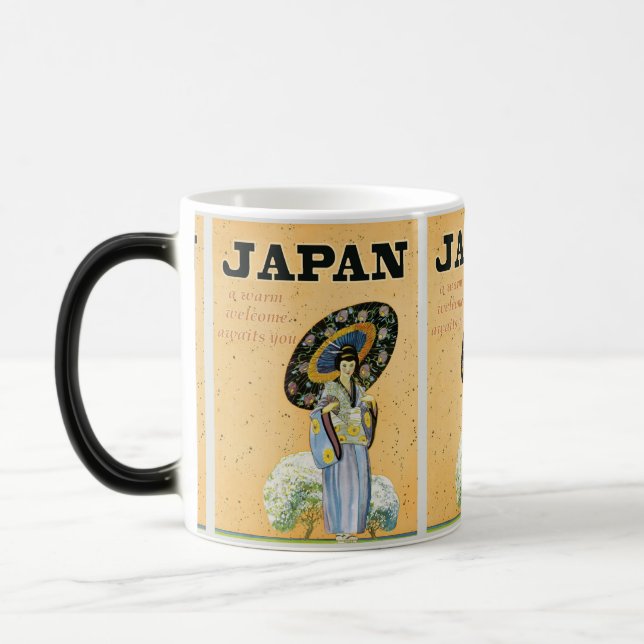Taza Mágica Japón vintage: Viajes de Chicas Geisha (Izquierda)