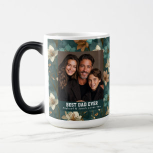 Taza Mágica Jardín de Amarilis Verde Feliz Día del Padre Único