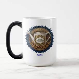 Taza Mágica Jefe de Jardinería   Reloj de Herencia Británica P