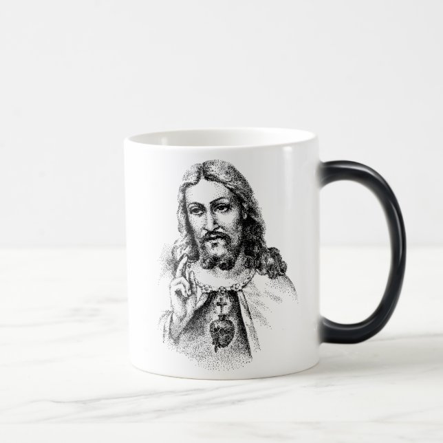 Taza Mágica Jesús, dios requiere su fe.  Porqué él… (Derecha)