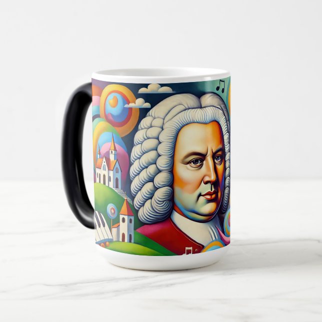 Taza Mágica Johann Sebastian Bach: retrato en un pintor modern (Anverso izquierdo)