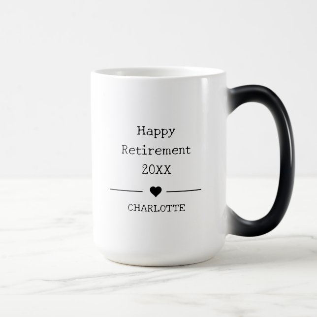 Taza Mágica Jubilación Feliz Personalizada Oficialmente Retira (Derecha)