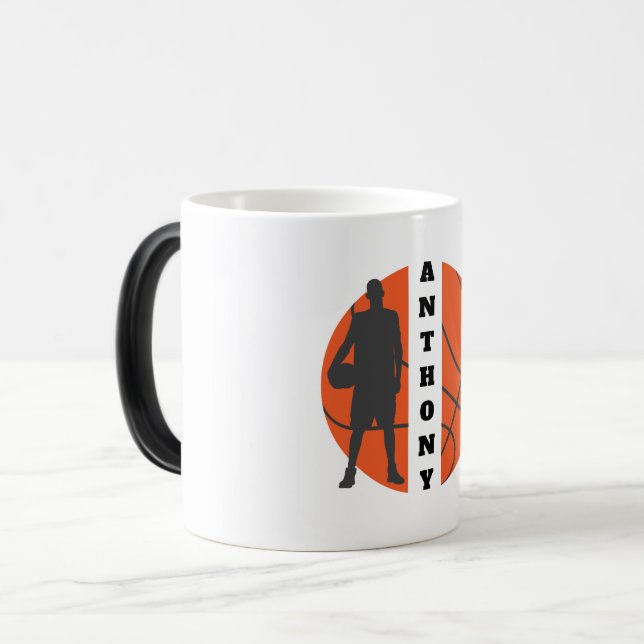 Taza Mágica Jugador de baloncesto Morphing Mug personalizado (Anverso izquierdo)