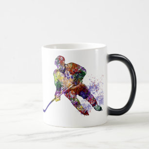 Taza Mágica Jugador de hockey de arte gráfico