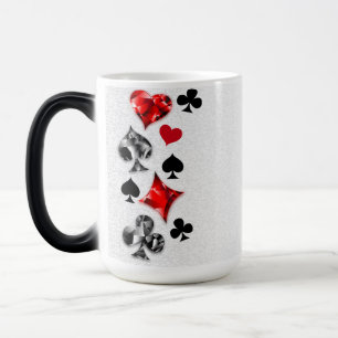 Taza Mágica Jugador de póquer jugador de cartas palos Las Vega