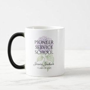 Taza Mágica JW 2025 Escuela de servicio pionera con texto de a