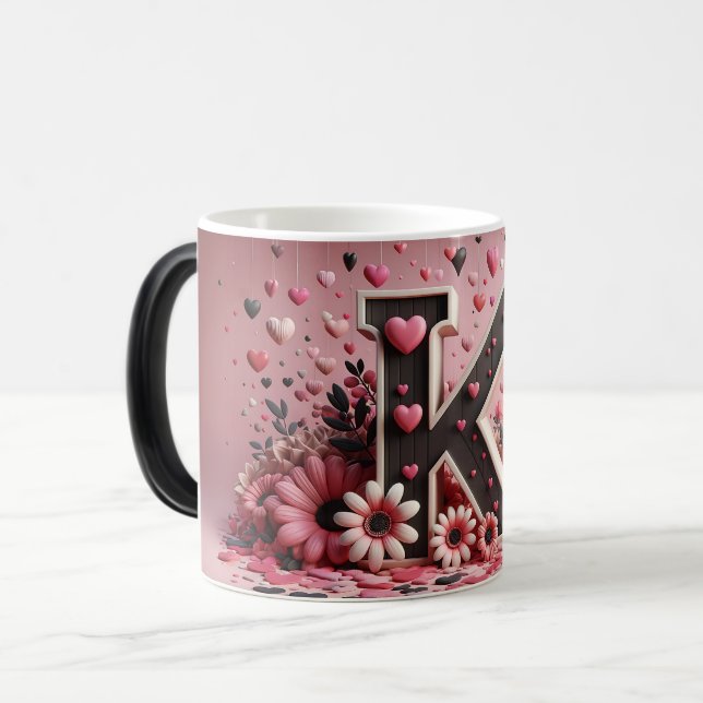 Taza Mágica K Valentine Alphabet 3D (Anverso izquierdo)