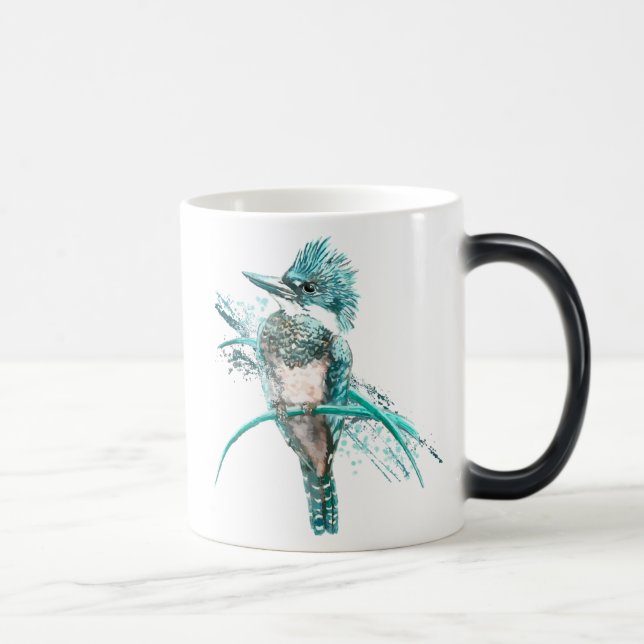 Taza Mágica Kingfisher Arte gráfico de aves Vida salvaje Arte  (Derecha)