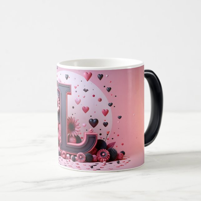 Taza Mágica L Valentine Alphabet 3D (Anverso derecho)