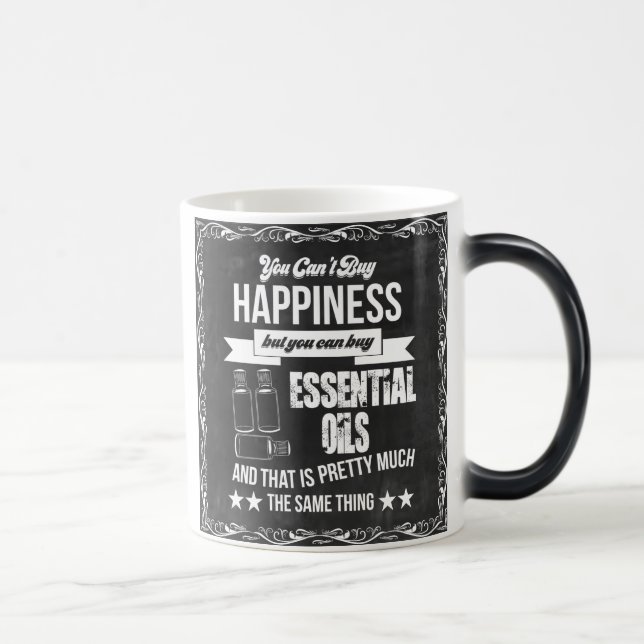 Taza Mágica La compra de aceites esenciales es felicidad (Derecha)