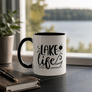 Taza Mágica Lake Life Rustic Lake House Camper Cabin