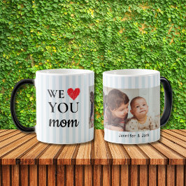 Taza Mágica Las franjas azules de un solo corazón las amamos m