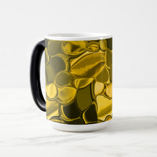 Taza Mágica Las piezas de color amarillo u oro parecen metaliz
