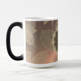 Taza Mágica Las plumas de moda sobre el Rosa de oro personaliz