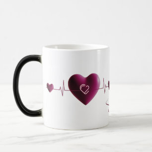 Taza Mágica latido del amor - Color moderno del arte del latid