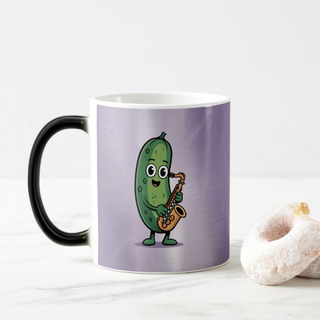 Taza Mágica  Lavender Morphing Mug Musical Cucumber (Con donut)