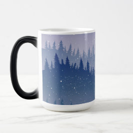 Taza Mágica Lavender Pinos navidades de invierno maravillarse