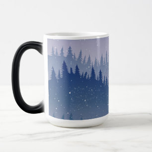 Taza Mágica Lavender Pinos navidades de invierno maravillarse
