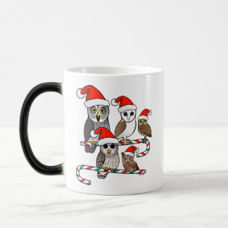 Taza Mágica Lechuzas de Santa